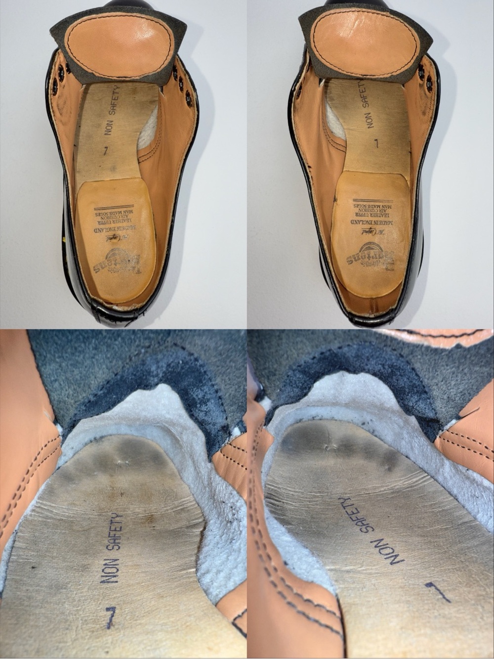 Vintage Dr. Martens Platforms 1925 Black Leather Envy Chunky MIE Oxfords UK 7 - Picture 15 of 16